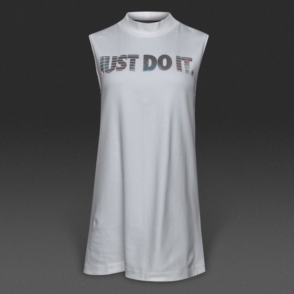 Nike Women's Holographic Longline Mock Neck Tank - Picture 2 of 6